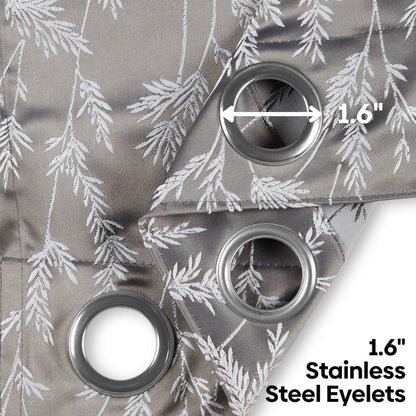 Whispering Willows Curtain Set, Slate