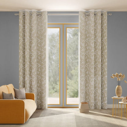 Whispering Willows Curtain Set, Taupe