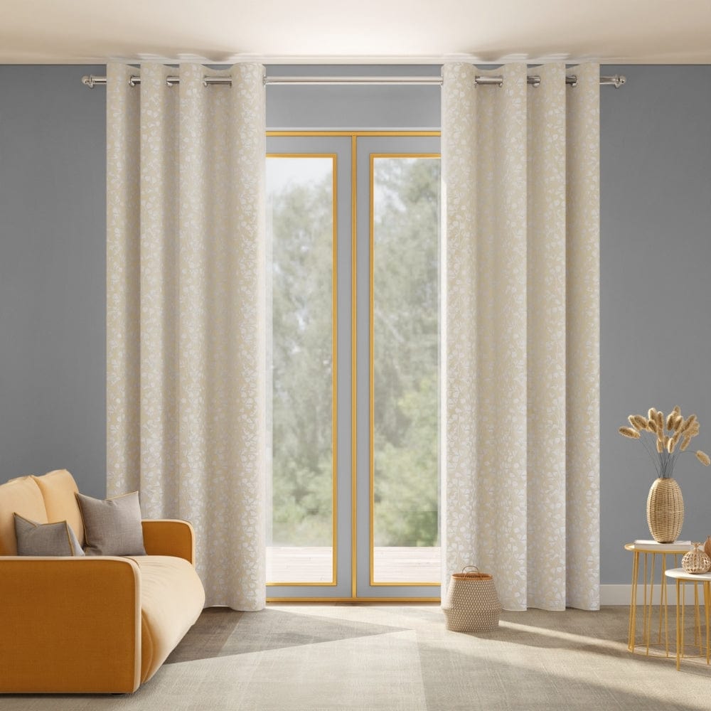 Ginkgo Serenity Curtain Set, Champange