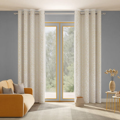 Ginkgo Serenity Curtain Set, Champange
