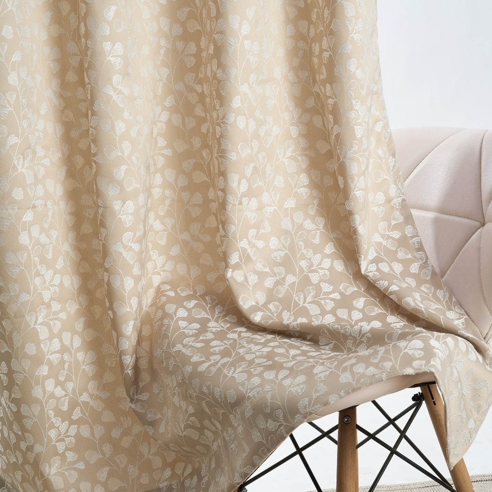 Ginkgo Serenity Curtain Set, Sand