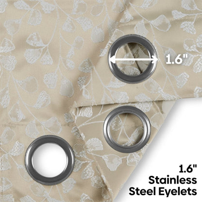 Ginkgo Serenity Curtain Set, Sand