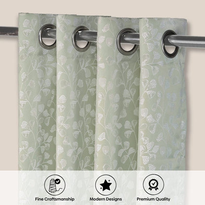 Ginkgo Serenity Curtain Set, Celadon