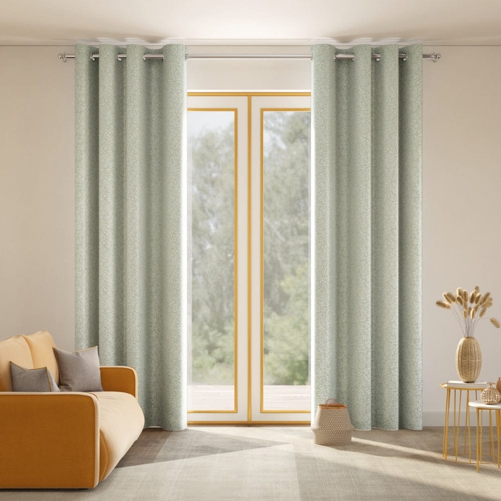Willow Breeze Curtain Set, Frost Blue - Jacquard Curtains | haus & kinder