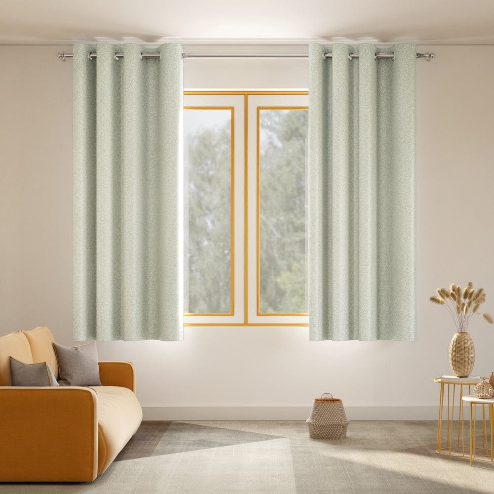 Willow Breeze Curtain Set, Frost Blue - Jacquard Curtains | haus & kinder