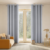 Willow Breeze Curtain Set, Frost Blue - Jacquard Curtains | haus & kinder
