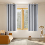 Willow Breeze Curtain Set, Frost Blue - Jacquard Curtains | haus & kinder