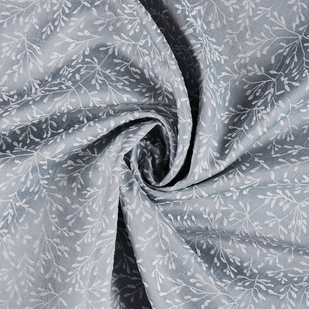 Willow Breeze Curtain Set, Frost Blue - Jacquard Curtains | haus & kinder