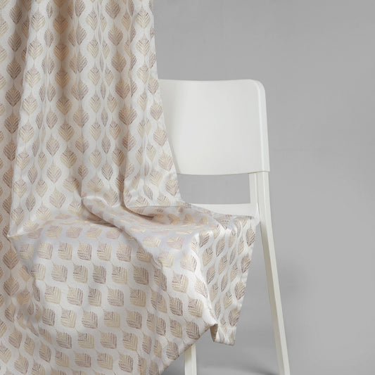 Polyester Jacquard  Curtains Champagne Crest, Stone