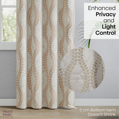 Polyester Jacquard  Curtain Stonevine Emboss, Stone