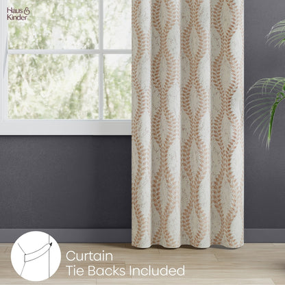 Polyester Jacquard  Curtain Stonevine Emboss, Stone