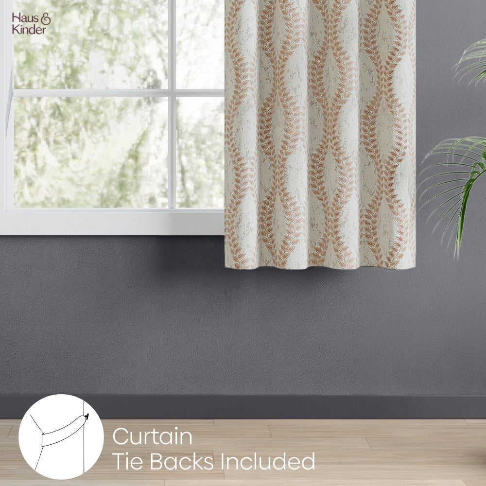 Polyester Jacquard  Curtain Stonevine Emboss, Stone
