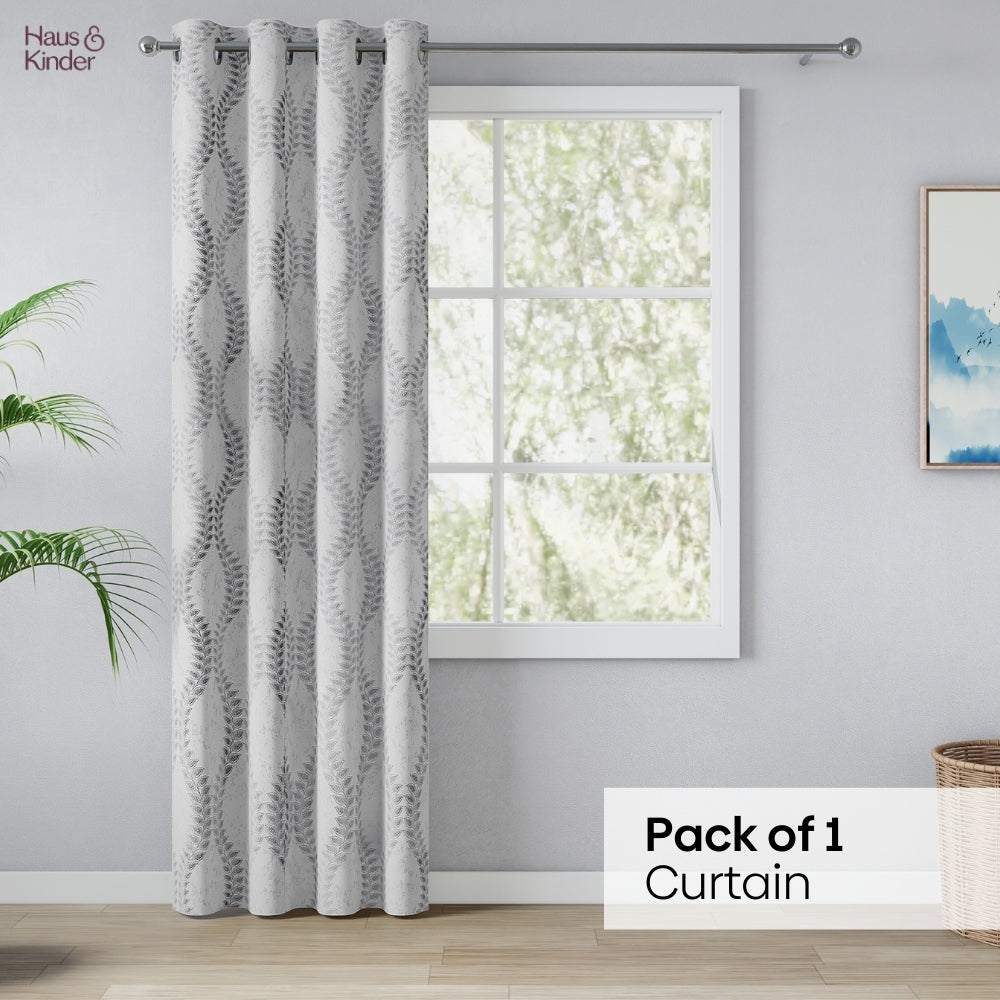 Polyester Jacquard  Curtain SliverGroove Emboss, Grey