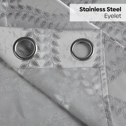 Polyester Jacquard  Curtain SliverGroove Emboss, Grey