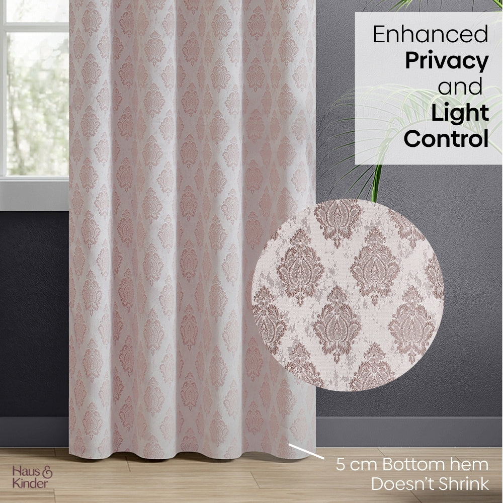 Polyester Jacquard  Curtain Sandalwood Heritage, Sand