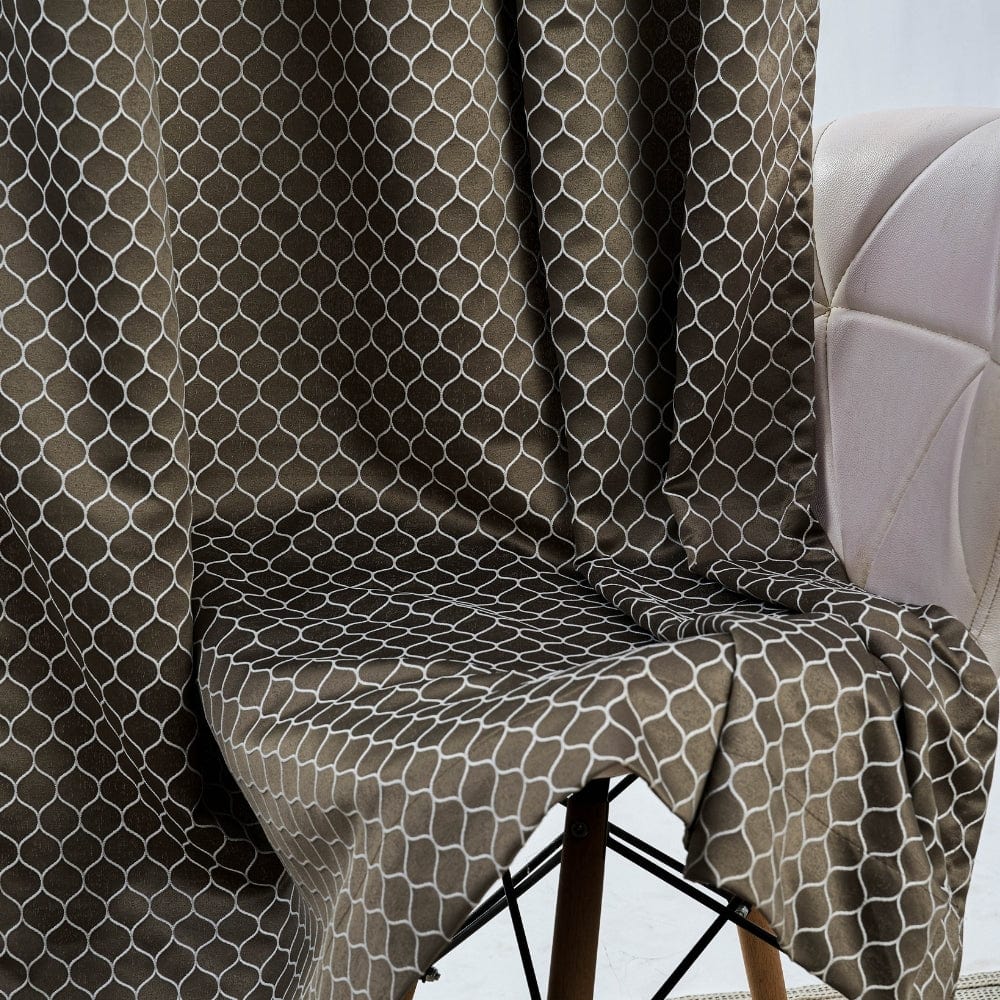 Mosaic Mirage Curtain Set, Moss