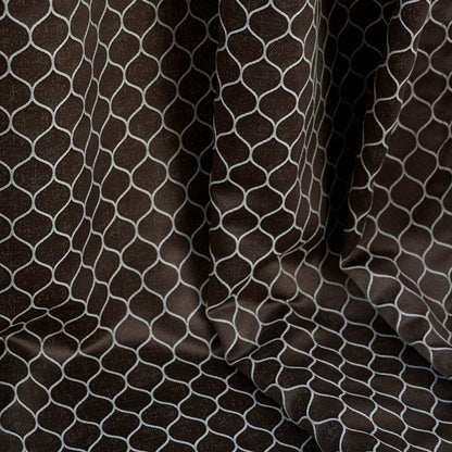 Mosaic Mirage Curtain Set, Coffee