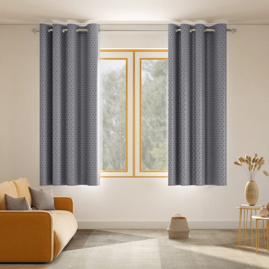 Mosaic Mirage Curtain Set, Slate