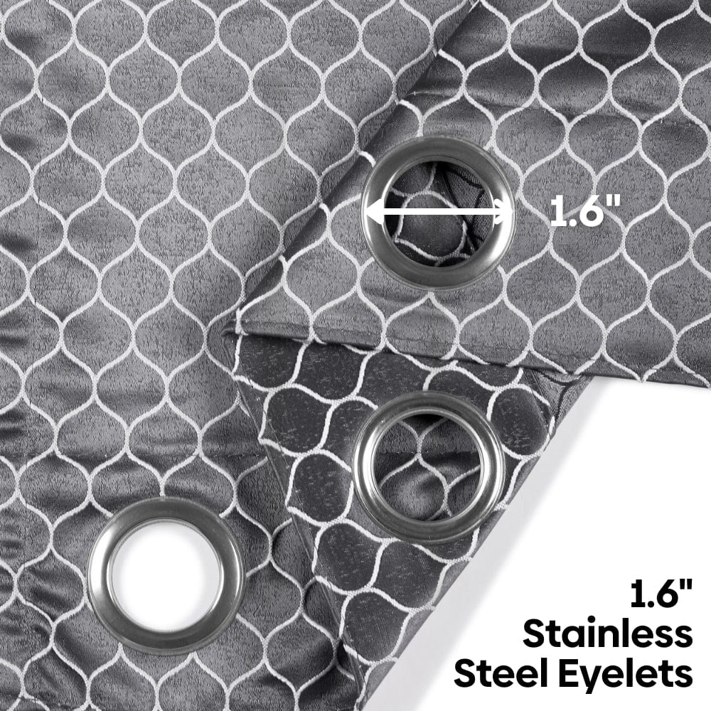 Mosaic Mirage Curtain Set, Slate