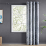 Vintage Bloom Cotton Printed Pack Of 2 Curtain, Grey