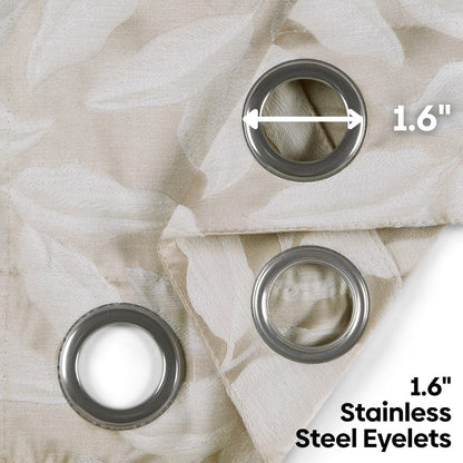 Botanic Hush Curtain Set, Pearl