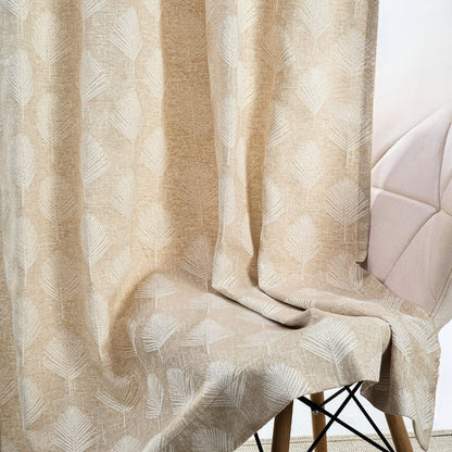 Palm Charm Curtain Set, Caramel
