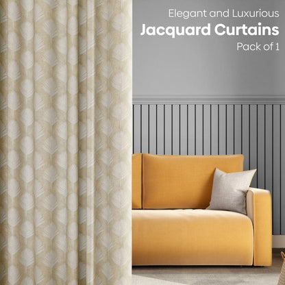Palm Charm Curtain Set, Caramel