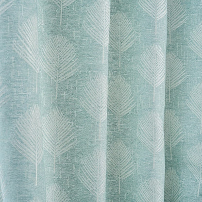 Palm Charm Curtain Set, Aqua