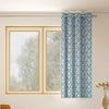 Ornate Symphony Curtain Set, Aqua