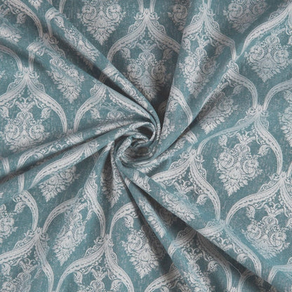 Ornate Symphony Curtain Set, Aqua