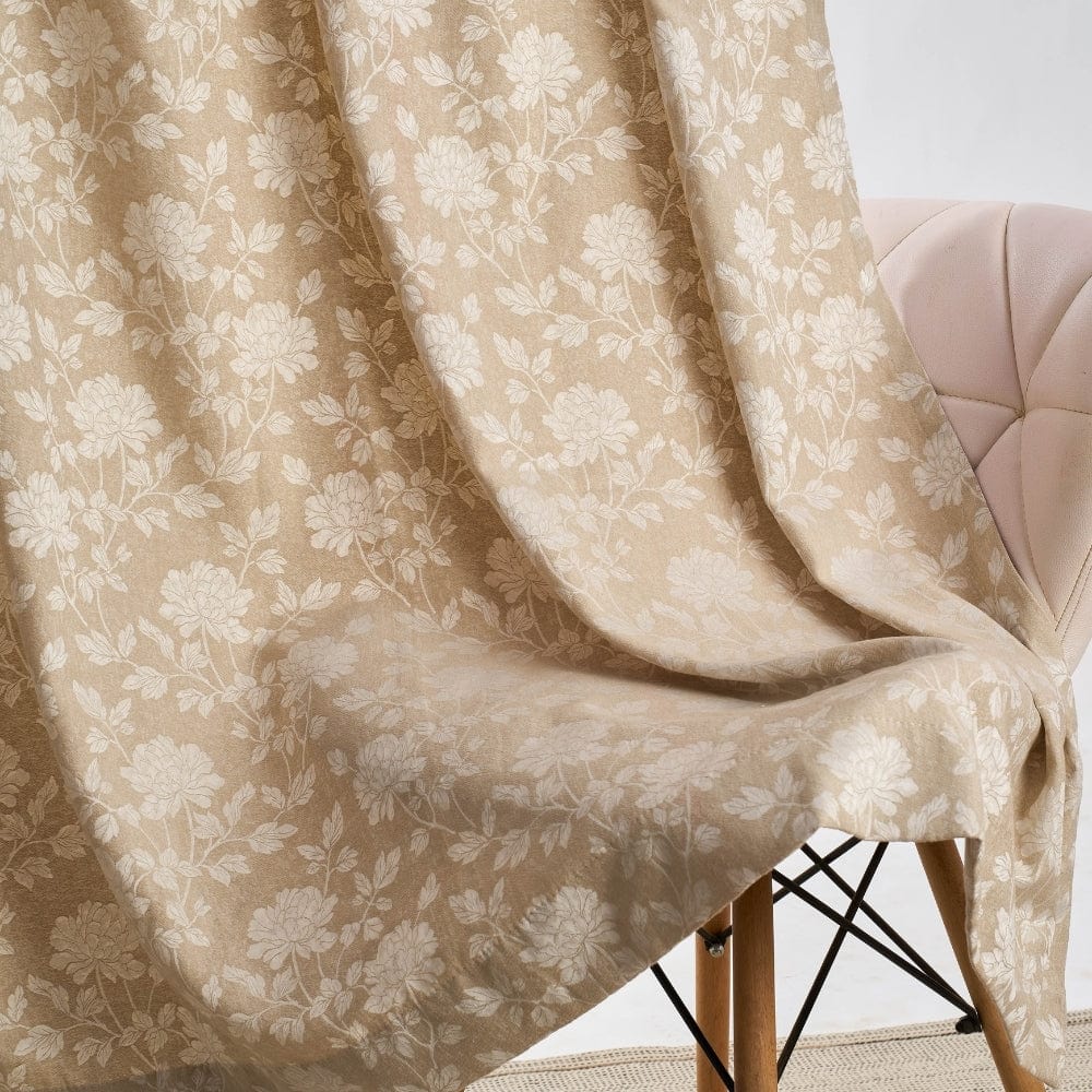 Château Rose Curtain Set, Ivory