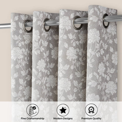 Château Rose Curtain Set, Moonbeam