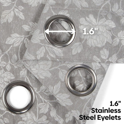 Château Rose Curtain Set, Moonbeam