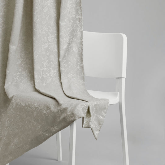 Poly Cotton Jacquard  Curtains Frosted Garden, Pista
