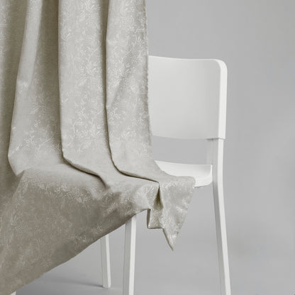 Poly Cotton Jacquard  Window Curtains Frosted Garden, Pista