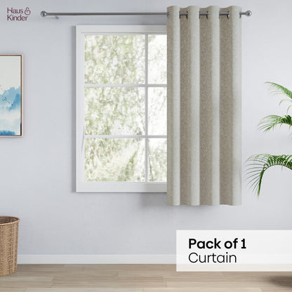 Poly Cotton Jacquard  Window Curtains Frosted Garden, Pista