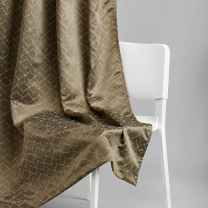 Polyester Jacquard  Curtains Urban Lattice, Moss