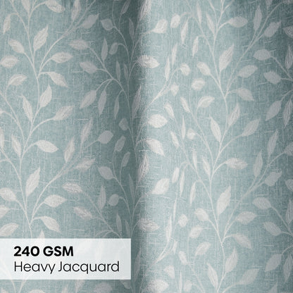 Polyester Jacquard  Door Curtain Ocean Breeze, Aqua