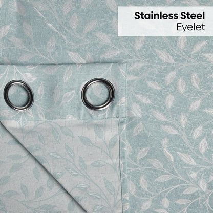 Polyester Jacquard  Window Curtain Ocean Breeze, Aqua