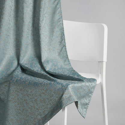 Polyester Jacquard  Door Curtains Glittering Fern, Aqua