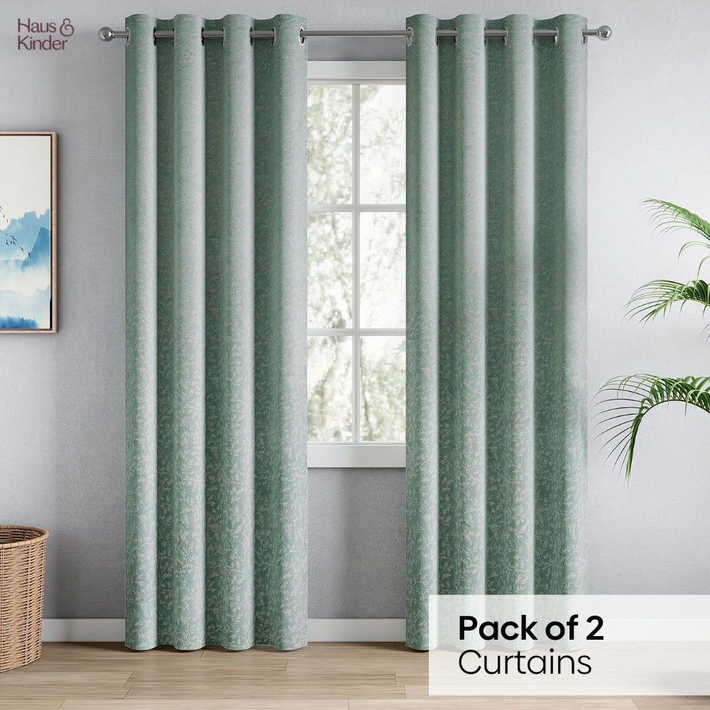 Polyester Jacquard Curtains Ivy Breeze, Forest - Jacquard Curtains | haus & kinder