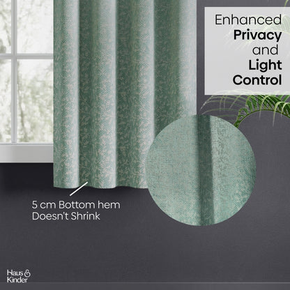 Polyester Jacquard  Window Curtains Ivy Breeze, Forest