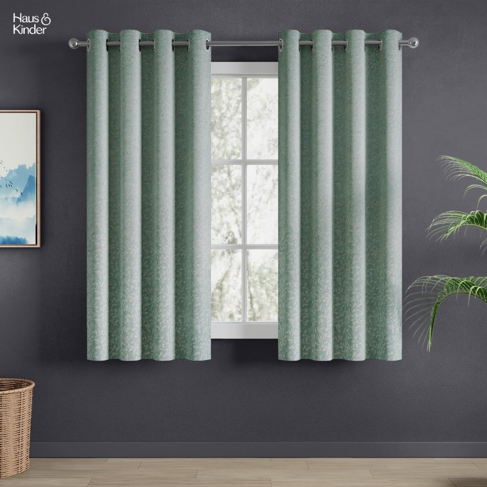 Polyester Jacquard  Window Curtains Ivy Breeze, Forest