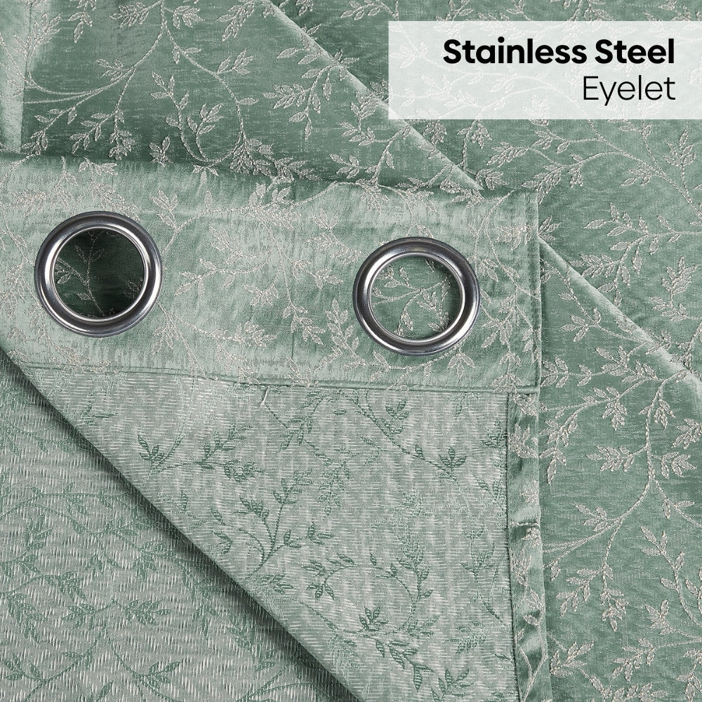 Polyester Jacquard  Window Curtains Ivy Breeze, Forest