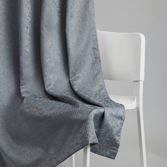 Polyester Jacquard  Window Curtains Misty Fern Powder, Blue
