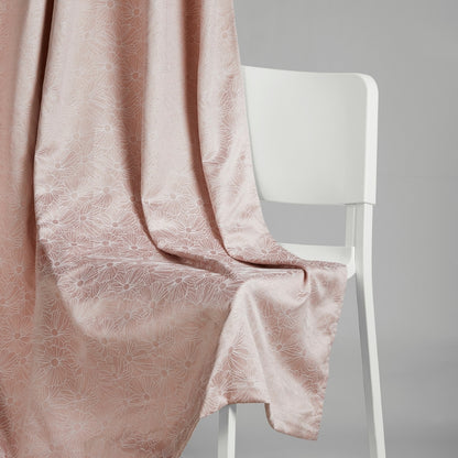 Polyester Jacquard Curtains Blush Daisy, Blush