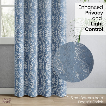 Polyester Jacquard  Curtains Evening Grace, Grey