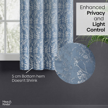 Polyester Jacquard  Curtains Evening Grace, Grey