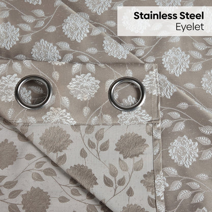 Polyester Jacquard  Curtains Moonlace  Drape, Stone
