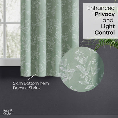 Polyester Jacquard  Curtains Mint Grove, Mint